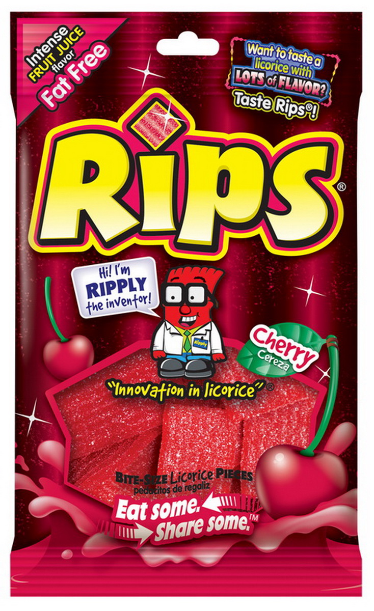 Rips Bite Size Cherry Pieces Peg Bag, 4 Ounces, 12 per case Wholesale -  Opentip