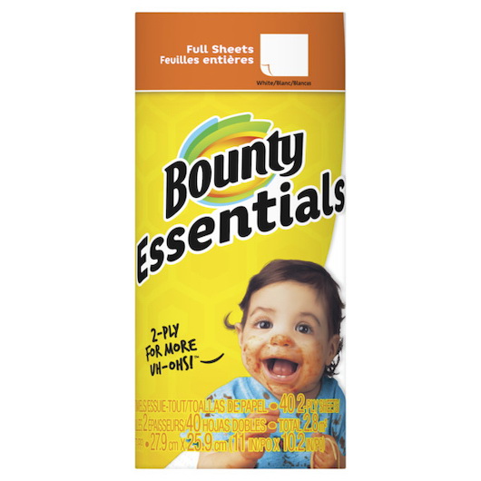 酷牌库|商品详情-Bounty进口代理批发 Bounty Essential 2 层全张纸巾卷，31.1 平方英尺，每箱 30 个