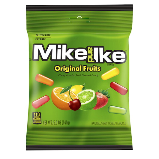 Mike & Ike进口代理批发 Mike & Ike Original Fruits 耐嚼水果味糖果，5 盎司，每箱 12 颗