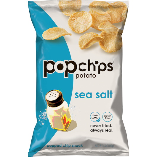 Popchips进口代理批发 Popchips 5 盎司海盐犹太爆米花，5 盎司，每箱 12 片