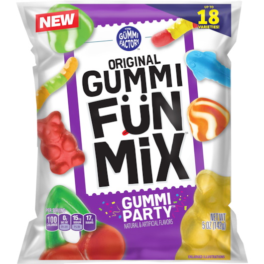 Promotion In Motion进口代理批发 促销 In Motion Gummi Factory Gummi Fun Mix 软糖派对，5 盎司，每箱 12 颗