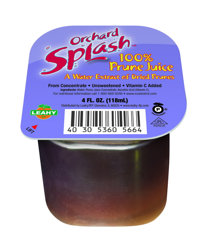 Orchard Splash进口代理批发 Orchard Splash 西梅汁，4 液量盎司，每盒 1 颗，每箱 48 颗