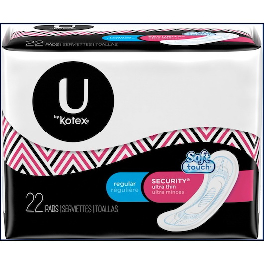 U By Kotex进口代理批发 U By Kotex 优质超薄常规卫生巾，22 片，每箱 8 片