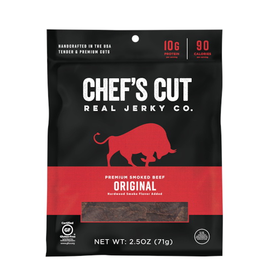 酷牌库|商品详情-Chef'S Cut Real Jerky进口代理批发 Chef's Cut Real Jerky Co. 熏牛肉原味配方，2.5 盎司，每箱 8 块