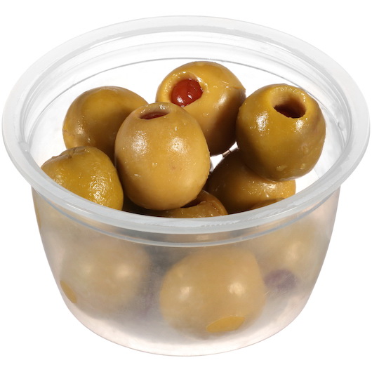 酷牌库|商品详情-Pearls进口代理批发 Pearls Olives To Go Manzanilla Pimento 酿橄榄杯，6.4 盎司，每箱 6 个