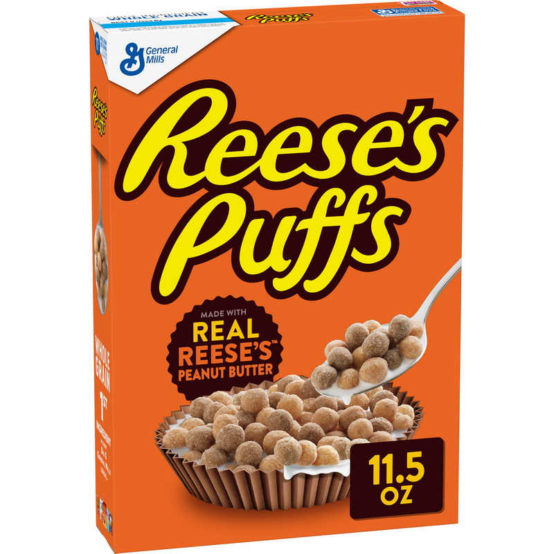 Reese's Puffs进口代理批发 Reese's Puffs 泡芙谷物食品，11.5 盎司，每箱 12 粒