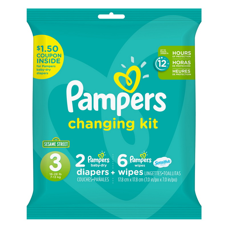 Pampers进口代理批发 Pampers 尿布更换套件，尺寸 3，2 片，每箱 10 片