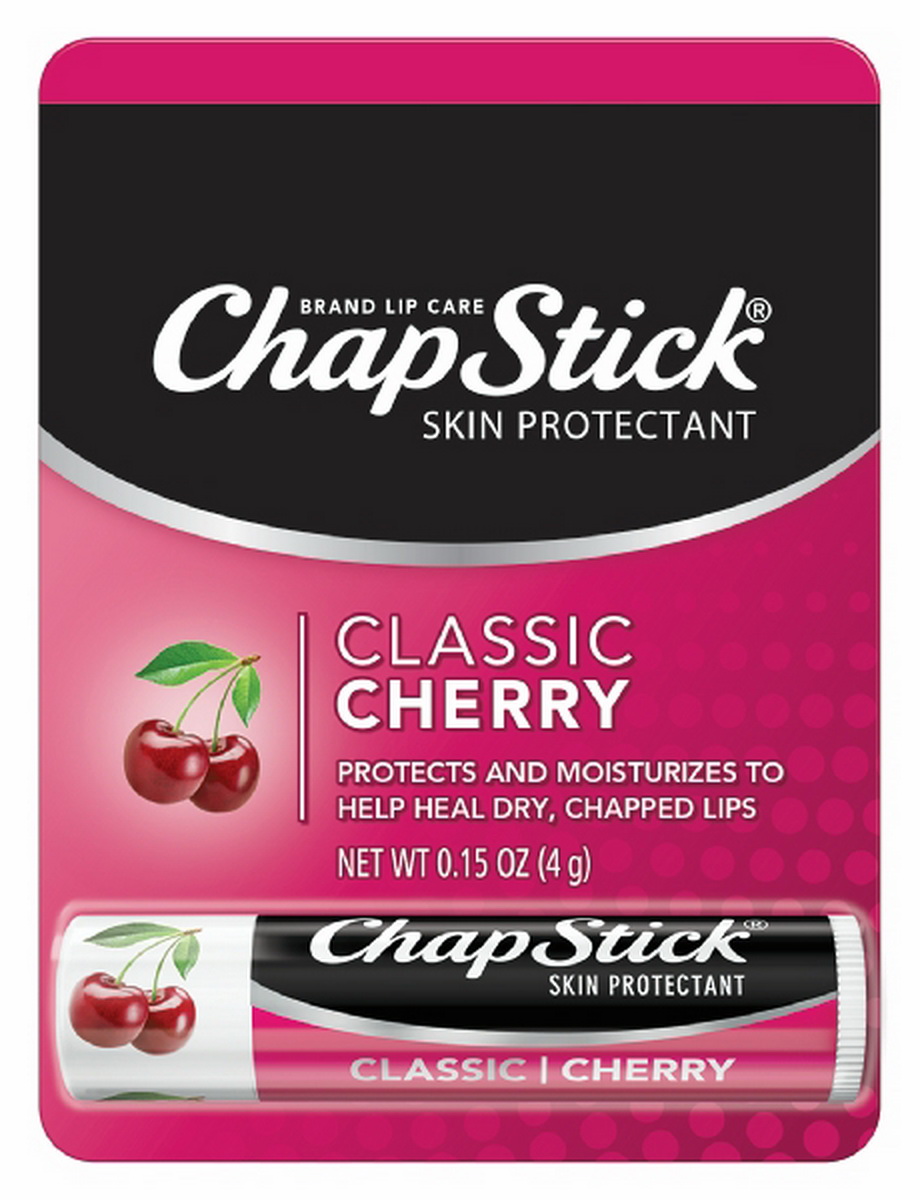 Chapstick进口代理批发 Chapstick 12 片樱桃吸塑卡，0.15 盎司，每盒 12 个，每箱 12 个