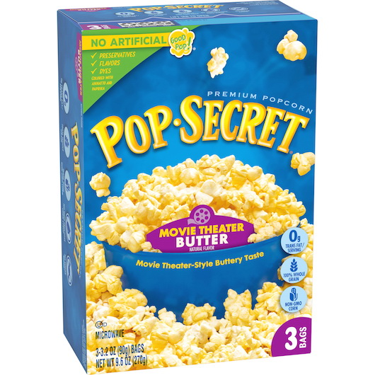 酷牌库|商品详情-Pop Secret进口代理批发 Pop Secret 电影院黄油爆米花，9.6 盎司，每箱 6 颗