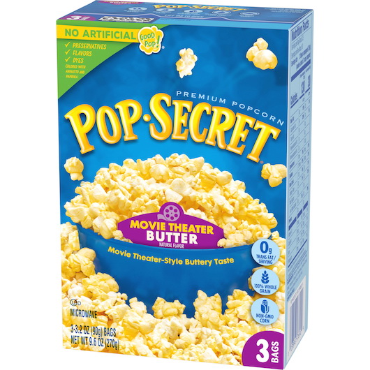 酷牌库|商品详情-Pop Secret进口代理批发 Pop Secret 电影院黄油爆米花，9.6 盎司，每箱 6 颗