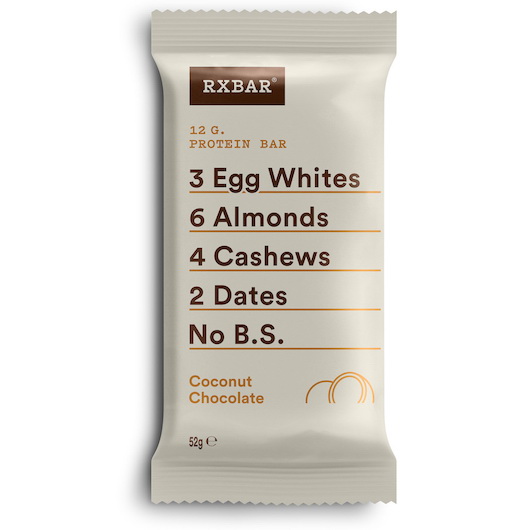 Rxbar进口代理批发 Rxbar 椰子巧克力蛋白棒，52 克，每箱 6 块