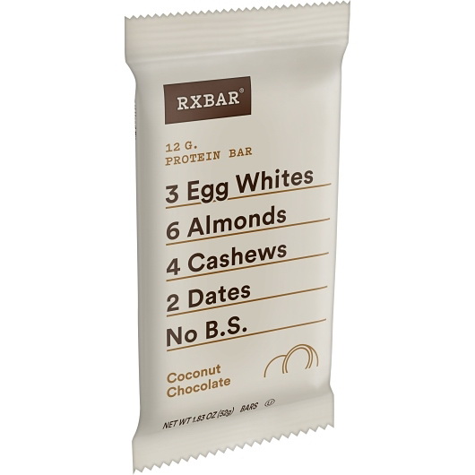 酷牌库|商品详情-Rxbar进口代理批发 Rxbar 椰子巧克力蛋白棒，52 克，每箱 6 块