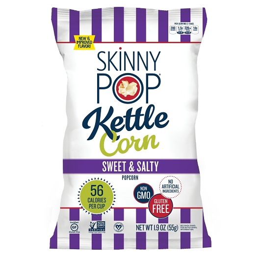 Skinnypop Popcorn进口代理批发 Skinnypop 爆米花甜咸水壶盒，1.9 盎司，每盒 12 个