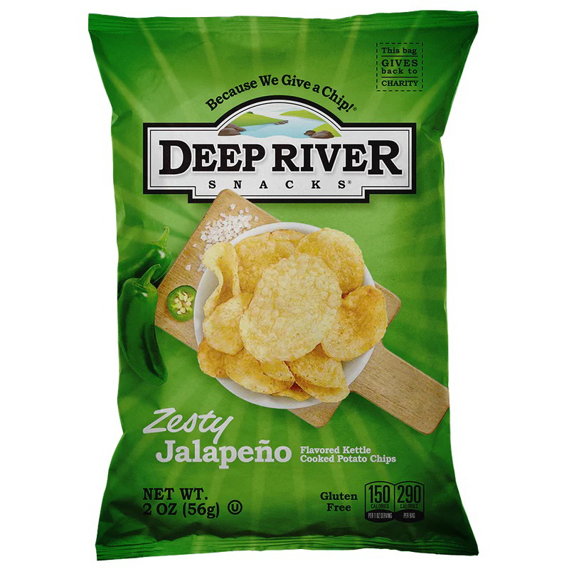 Deep River Snacks进口代理批发 Deep River Snacks 热情墨西哥辣椒水壶薯片 48 - 1.375 盎司