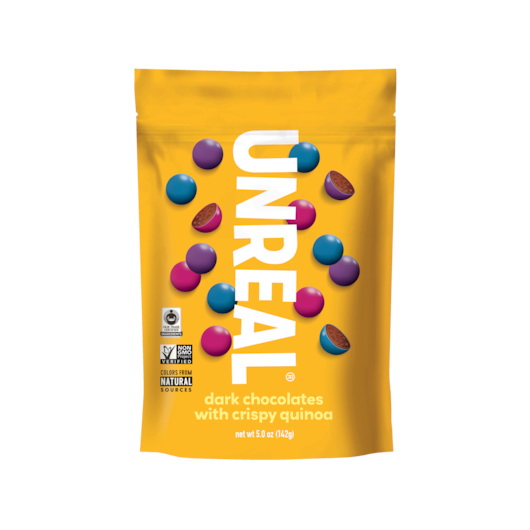 酷牌库|商品详情-Unreal Candy进口代理批发 Unreal Candy 黑巧克力脆宝石袋，5 盎司，每箱 6 个