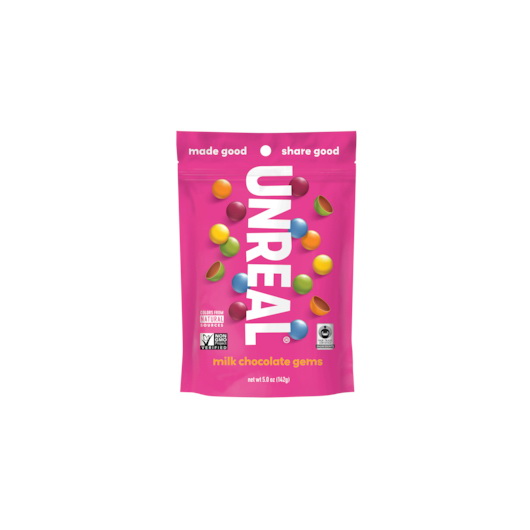 Unreal Candy进口代理批发 Unreal Candy 糖果涂层牛奶巧克力袋，5 盎司，每箱 6 个