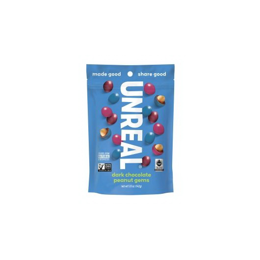 Unreal Candy进口代理批发 Unreal Candy 糖果涂层黑巧克力花生袋，5 盎司，每箱 6 个