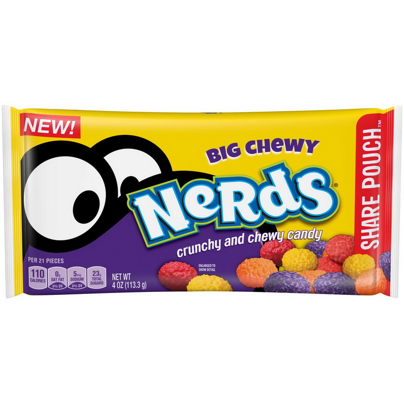 Nerds进口代理批发 Nerds Big Chew 共享装，4 盎司，每盒 12 颗，每箱 4 颗