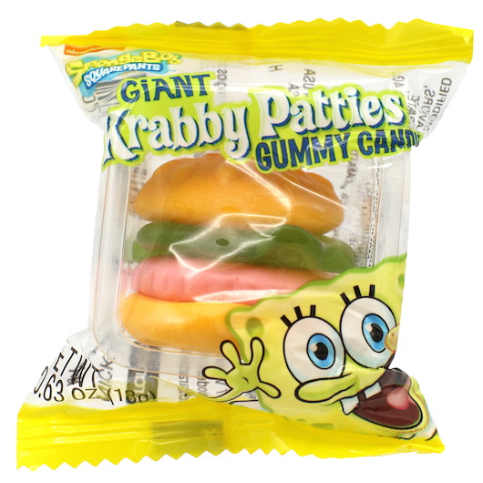 Frankford Candy进口代理批发 Frankford Candy Giant Krabby Patty 原味，0.63 盎司，每箱 6 个