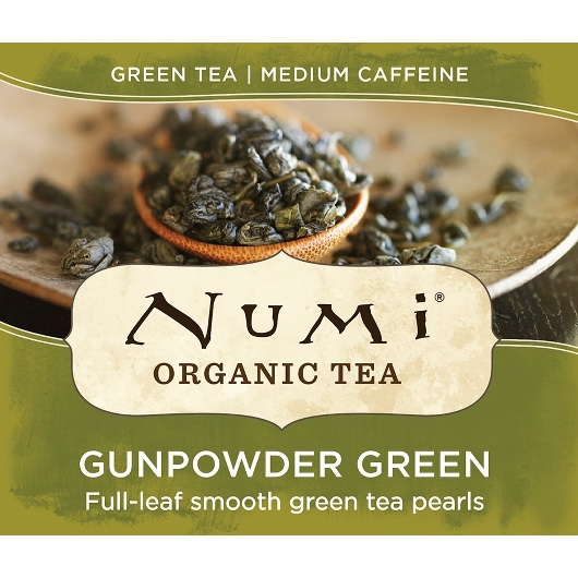 Numi Organic Tea进口代理批发 Numi 有机茶火药绿茶茶袋，0.73 磅，每箱 1 个