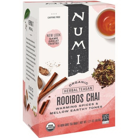 酷牌库|商品详情-Numi Organic Tea进口代理批发 Numi 有机茶 Rooibos Chai 花草茶，每种 18 粒，每箱 6 粒