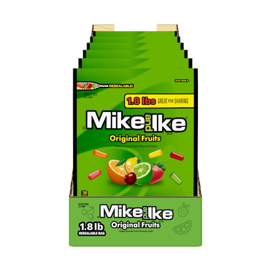 Mike & Ike进口代理批发 Mike & Ike 原创水果立式袋，28.8 盎司，每箱 6 个