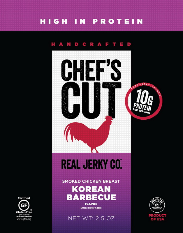 Chef's Cut Real Jerky进口代理批发 Chef's Cut Real Jerky Co. 韩式烟熏鸡胸肉，2.5 盎司，每箱 8 个