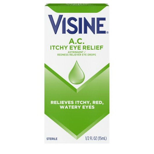 Visine进口代理批发 Visine 眼痒缓解剂，0.5 液量盎司，每盒 3 粒，每箱 12 粒