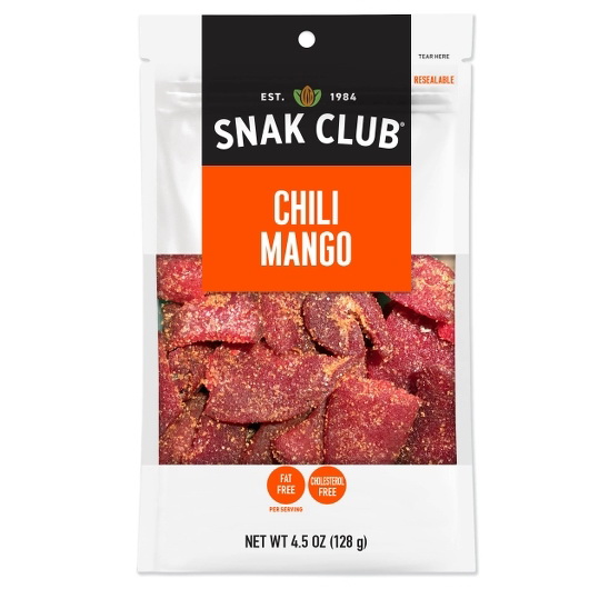 Snak Club进口代理批发 Snak Club Century Snacks 高级包装辣椒芒果，4.5 盎司，每箱 6 块