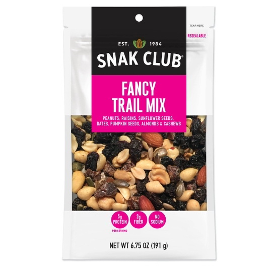 Snak Club进口代理批发 Snak Club Century Snacks Fancy Trail Mix，6.75 盎司，每箱 6 块