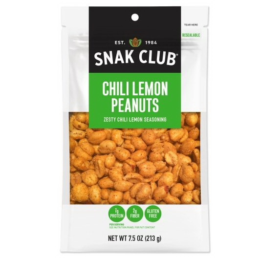 Snak Club进口代理批发 Snak Club Century Snacks 辣椒柠檬花生，7.5 盎司，每箱 6 个