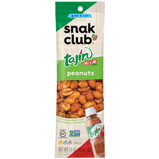 Grab & Run进口代理批发 Snak Club Century Snacks Tajin Classico 花生，0.09 磅，每箱 12 粒