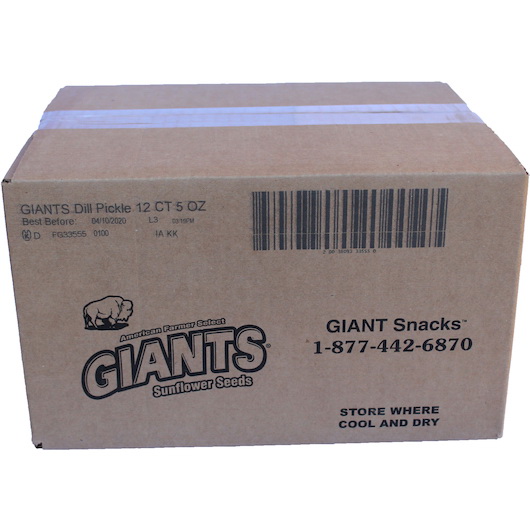 Giant Snack进口代理批发 Giant Snack Inc 巨人莳萝籽 5 盎司、5 盎司、每箱 12 粒