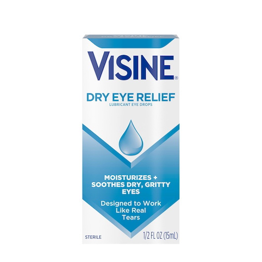 Visine进口代理批发 Visine 干眼缓解剂，0.5 液量盎司，每盒 3 粒，每箱 12 粒