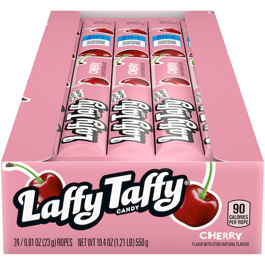 Laffy Taffy进口代理批发 Laffy Taffy Rope Cherry，0.81 盎司，每箱 12 颗