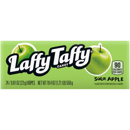 Laffy Taffy进口代理批发 Laffy 太妃糖绳酸苹果，0.81 盎司，每箱 12 个