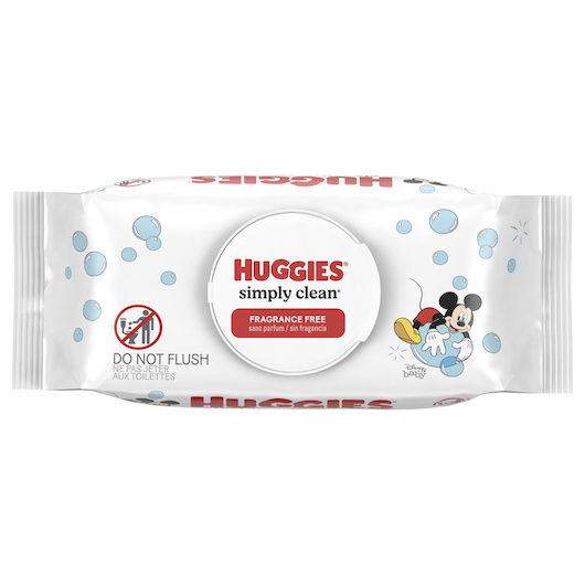 Huggies进口代理批发 Huggies 好奇婴儿湿巾 Simply Clean 无香型，64 片，每箱 8 片