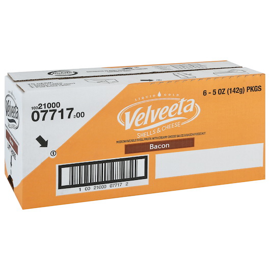 酷牌库|商品详情-Velveeta进口代理批发 Velveeta 方便餐培根通心粉和奶酪碗，5 盎司，每箱 6 个