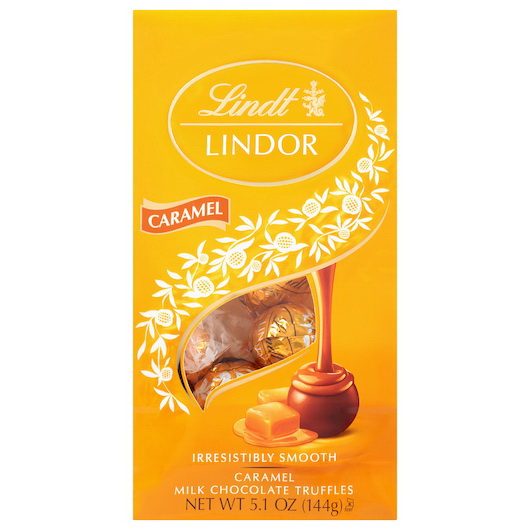 Lindt & Sprungli进口代理批发 Lindt & Sprungli Lindor 焦糖袋，5.1 盎司，每箱 6 件