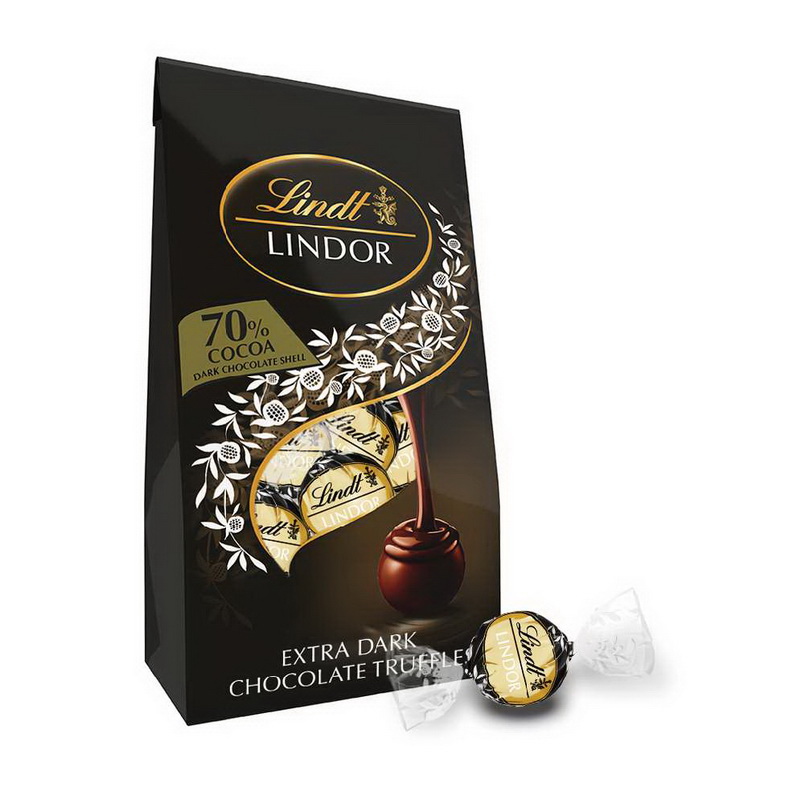 Lindt & Sprungli进口代理批发 Lindt & Sprungli Lindor 70% 袋装，5.1 盎司，每箱 6 件