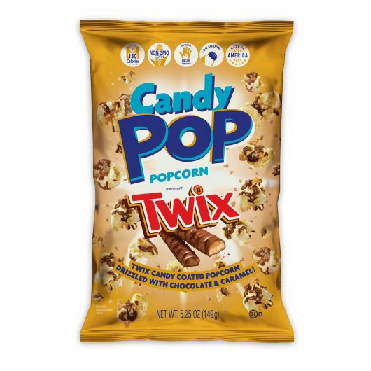 酷牌库|商品详情-Candy Pop进口代理批发 Snaxsational Brands Twix 糖果爆米花，5.25 盎司，每箱 12 颗