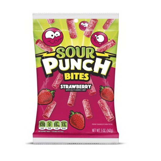 酷牌库|商品详情-Sour Punch进口代理批发 Sour Punch Bites Rad Reds，5 盎司，每箱 12 粒