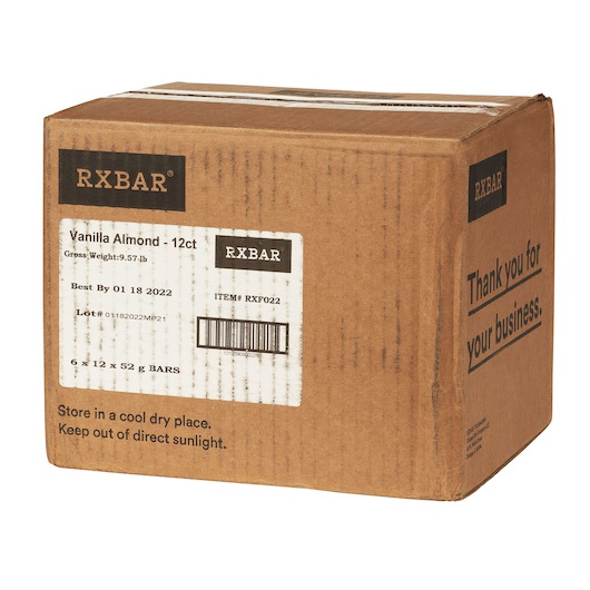 酷牌库|商品详情-Rxbar进口代理批发 Rxbar Real Food 香草杏仁蛋白棒，1.83 盎司，每箱 6 块