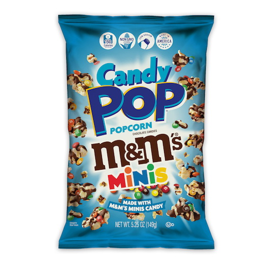 Candy Pop进口代理批发 Candy Pop M&M 迷你糖果爆米花，5.25 盎司，每箱 12 粒