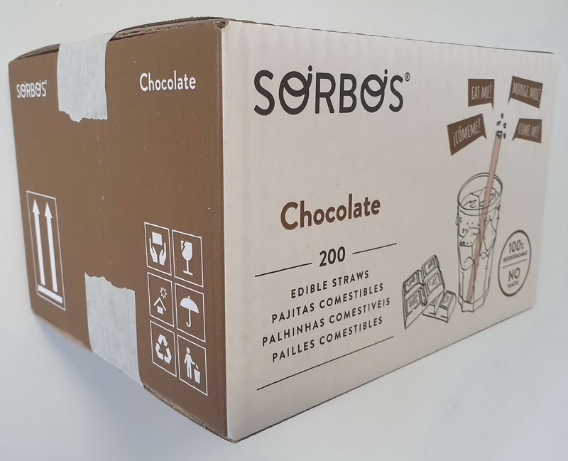 Sorbos进口代理批发 Sorbos 食用巧克力吸管 19 厘米，每根 200 根，每箱 1 根