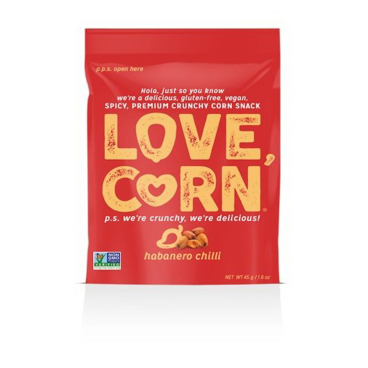 Love Corn进口代理批发 Love Corn Habanero 脉冲袋，1.6 盎司，每箱 10 粒