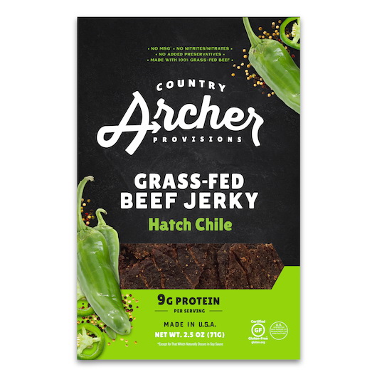 酷牌库|商品详情-Country Archer Jerky进口代理批发 Country Archer Jerky Co Hatch 智利牛肉干，2.5 盎司，每箱 12 块