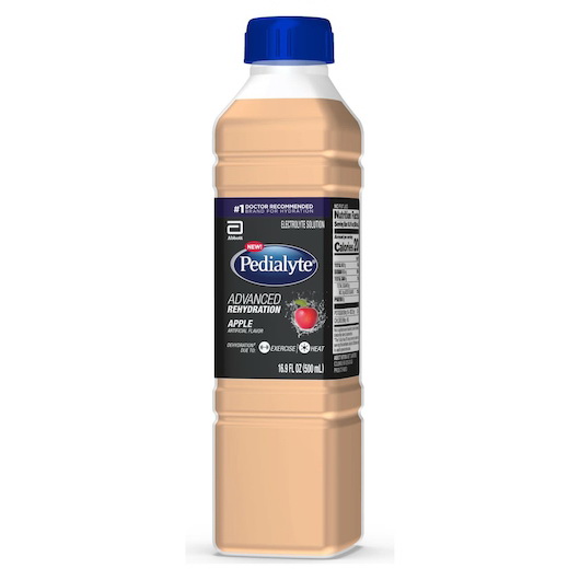 Pedialyte进口代理批发 Pedialyte 苹果味电解质溶液，500 毫升，每箱 12 粒