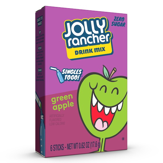 酷牌库|商品详情-Jolly Rancher进口代理批发 Jolly Rancher 青苹果低热量饮料混合单份外带，6 件，每箱 12 件