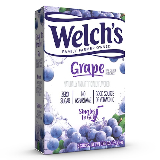 Welch's进口代理批发 Welch's 葡萄混合饮料单份外带，6 件，每箱 12 件